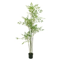 Arbre artificiel Nandina vert de 170 cm avec pot, taille et forme personnalisables, plante décorative très vendue pour l'intérieur et l'extérieur