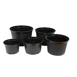 Pot en plastique de 1, 2, 3, 5, 7, 10, 15 gallons, pot de jardinage en plastique noir, pots de pépinière - Product Image 2