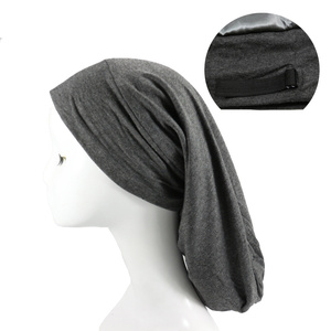 HZM-18298 <span class=keywords><strong>Bonnet</strong></span> de nuit réglable en <span class=keywords><strong>satin</strong></span> doublé pour <span class=keywords><strong>cheveux</strong></span> bouclés et crépus - Product Image 4
