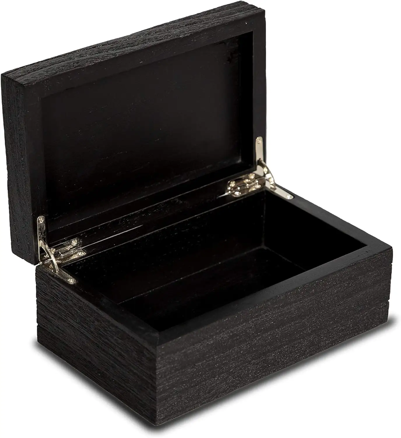 Откидная крышка ручной работы черная деревянная коробка декоративная коробка для хранения черная деревянная Подарочная коробка для хранения черного дерева