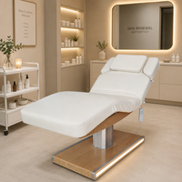 Lit de beauté électrique à 3 moteurs, base en métal, capacité de charge de 200 kg, télécommande, hauteur réglable, microblading, soins de la peau, salon
