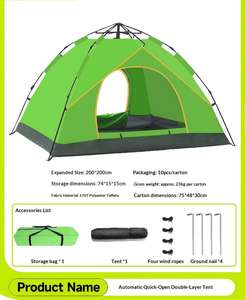 Tentes de <span class=keywords><strong>camping</strong></span> en gros - Tentes familiales imperméables pour 2 à 5 personnes et tentes pop-up économiques pour jardin, tentes d'extérieur <span class=keywords><strong>pas</strong></span> chères en promotion - Product Image 4