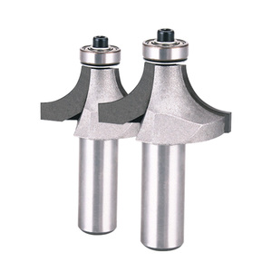 Tideway 1/4\" 1/2\" Shank Corner Round Over Router Bit With Radius Bearing Guide Tin Coated CNC <strong>End</strong> <strong>Mill</strong> Customizable ODM - Product Image 3