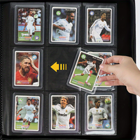 Carpeta de tarjetas con cargador superior al por mayor, 9 bolsillos, 16 páginas, álbum de fotos, carpeta de almacenamiento de tarjetas de cuero PU