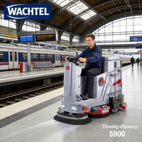 Nettoyeur de sols autoporté le plus vendu avec châssis stable, nettoyage à grande vitesse sans vibrations pour les grandes surfaces