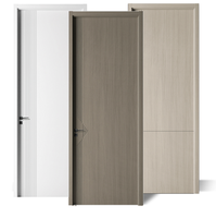 Portes de chambre à coucher modernes en bois-plastique composite WPC, insonorisées, ignifuges et stratifiées
