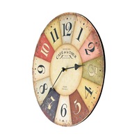 Horloge murale décorative ronde pour chambre Horloges murales antiques à quartz de qualité à piles