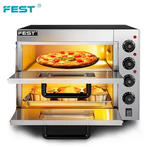 FEST ticari 13 inç pizza fırını iki katlı iki güverte 40 litre ticari fırın mutfak aletleri owen mutfak ovenknob