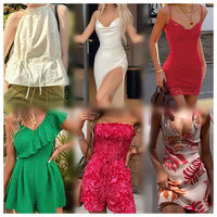 Proveedor mayorista en línea de China: Camisetas cortas, ropa usada, vestidos de mujer, Ropa de Mujer, fardos de ropa de mujer con entrega aleatoria