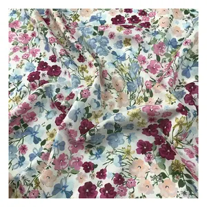 The factory outlet new fashion small flowers design digital printed combed cotton poplin liberty fabric for baby