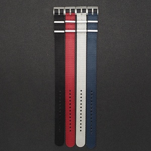 Correas clásicas de nailon de alta calidad, pulsera de color sólido de 20mm y 22mm - Product Image 3