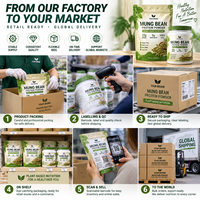 Poudre de protéines de haricot mungo, protéines végétales véganes, emballage prêt à la vente en sachet, pot, boîte, pour les distributeurs et les propriétaires de marques
