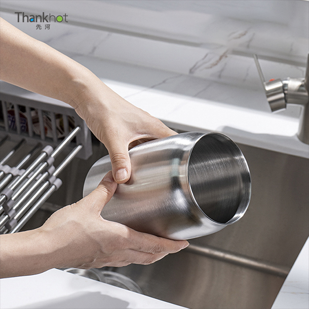Thankhot Eco Friendly Coffee Canister Airtight Coffee Container Stainless Steel Vacuum Sealed Coffee Bean Storage Container Set