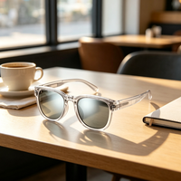 Lunettes de soleil intelligentes sans fil avec caméra intégrée, résistantes à l'eau, support de monture, appels vidéo, conversation multilingue, lunettes connectées.