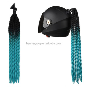 Accesorios para Motocicleta, Trenzas Coloridas para Casco, Trenzas para Mujer, Peluca para <span class=keywords><strong>Cascos</strong></span> de Motocicleta, Trenza de Pelo, Cola de Caballo Doble - Product Image 3