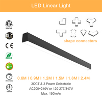 Réglette Linéaire LED 24 Pouces à Fixation en Saillie Dimmable 0/1-10V, Éclairage Linéaire Moderne à Fixation Plafond