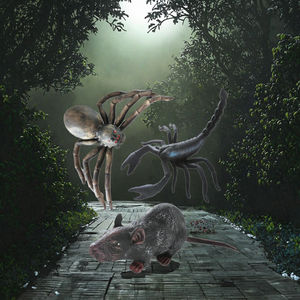 <span class=keywords><strong>Cyou</strong></span> Halloween juguete de plástico espeluznante jardín campo decoración 32cm tamaño real rata araña escenario Deco Horror Props - Product Image 3