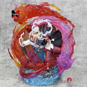One Pieced GK Monkey D <span class=keywords><strong>Luffy</strong></span> Nika Hair <span class=keywords><strong>Shanks</strong></span> estatua roja <span class=keywords><strong>y</strong></span> blanca modelo en caja coleccionable Anime <span class=keywords><strong>figura</strong></span> decoración de escritorio - Product Image 5
