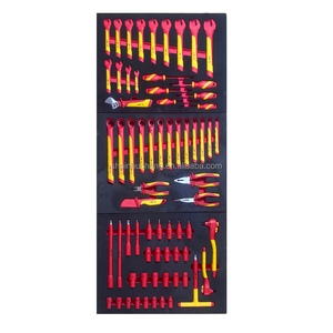 68 pièces Outils de quincaillerie Clé à douille isolée VDE 1000V Jeu de pinces à cliquet combinées 20076 Outils pour l'énergie nouvelle 20076 - Product Image 3
