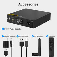 Lavaudio DS600 sese ses DAC HiFi Bluetooth 5.0 alıcısı ile çift ES9038Q2M XMOS DSD512 768Khz/PC için 32Bit kulaklık