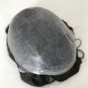 วิกผมชายลูกไม้สวิสทำจากไหม<span class=keywords><strong>ผม</strong></span>มนุษย์ลอนแบบบราซิลแท้วิก<span class=keywords><strong>ผม</strong></span>ลอนแบบไร้กาวสำหรับวิกผมโมโน - Product Image 3