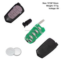 Télécommande universelle Zhipin 433 MHz à 4 boutons en plastique pour interrupteur d'éclairage, porte de garage, portail, option copie de code, pile CR2016