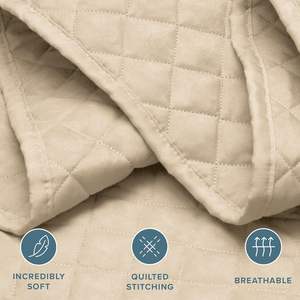 Juego de Cubrecamas Acolchados de Microfibra <span class=keywords><strong>Beige</strong></span>, Grosor Moderado, Ecológicos, Lavables a Máquina, Estilo Moderno, Uso en Todas las Estaciones, Cómodos - Product Image 4