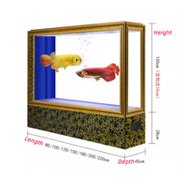Grand écran blanc de rectangle acrylique transparent d'aquarium sur le réservoir de poissons de table de réservoir de poissons au sol à vendre
