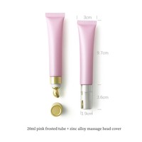 Tube cosmétique vide rose givré mat de 20 ml/g pour lotion, soin de la peau, crème contour des yeux, essence, baume à lèvres, brillant à lèvres