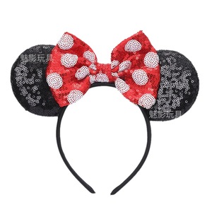 Factory <strong>Wholesale</strong> <strong>Hot</strong> Selling Mickey Cartoon Cute Bow Plastic Customizable <strong>Headbands</strong> For Children's Day Party Use - Product Image 2