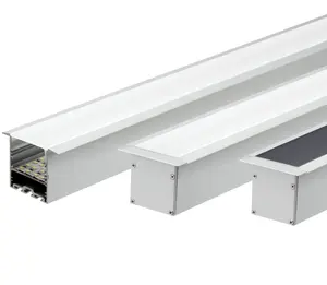 Alüminyum ofis lineer şerit aydınlatma sistemi gömme led doğrusal ışık