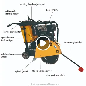 2024 Petrol Pavement Floor Saw Road Cutter Reinforced Concrete Cutting Machine