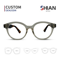 Nuevas Monturas de Gafas Ópticas Redondas SHIAN SAO10 con Logotipo Personalizado para Lentes de Lectura-PC Unisex