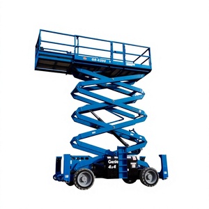 Plateforme élévatrice à ciseaux électrique 4x4 Genie GS-4390 à vente rapide, hauteur de travail 15m, système hydraulique bleu, pour travaux de construction intensifs - Product Image 1