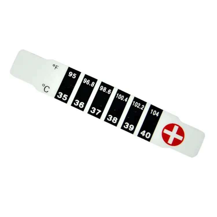 MM-TC009 Kualitas Tinggi Kertas Berubah Warna Stiker Strip Termometer Fahrenheit Dahi