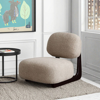 Fauteuil simple en laine d'alpaga Wabi-Sabi, design moderne en bois massif, luxe simple, pour enfants, pour meubles de maison, Internet