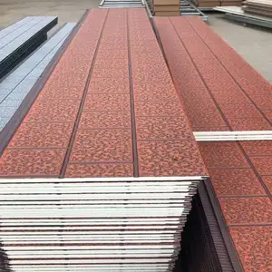Heat Insulation External Wall Cladding Metal Siding 16Mm Prefab House Pu Sandwich Panels