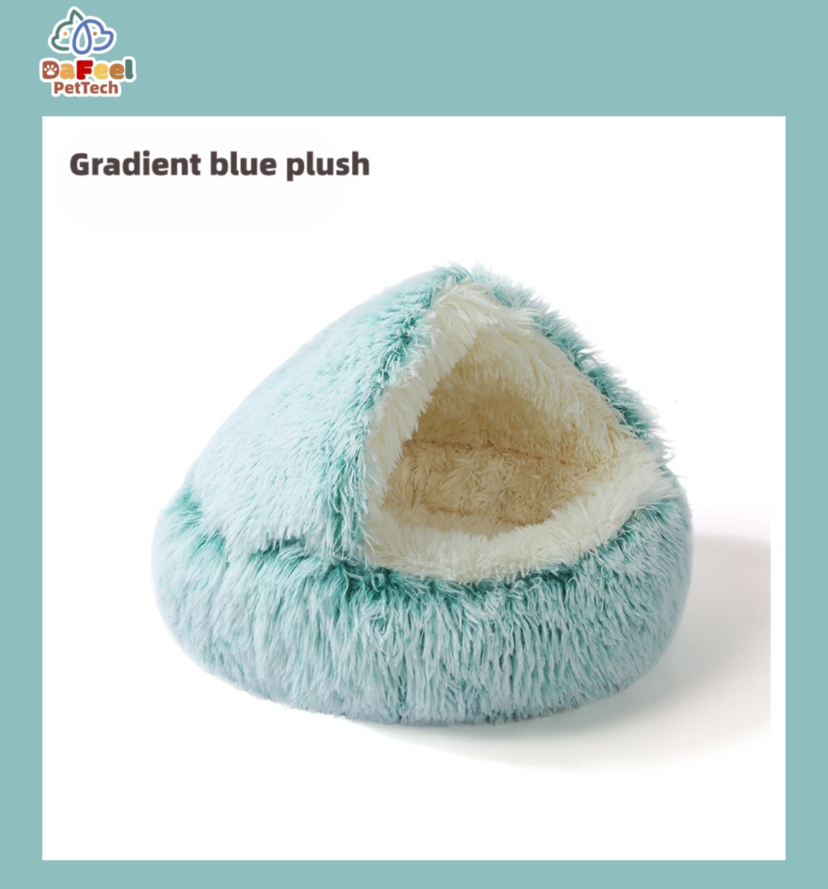 ตุ๊กตาผ้ากำมะหยี่สีฟ้าไล่ระดับ