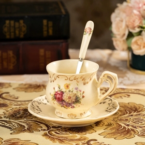 European Light Luxury Practical Ceramic Coffee <b>Cup</b> English Afternoon <b>Tea</b> Home Office Flower <b>Tea</b> <b>Cup</b> Coffee Set - Product Image 6