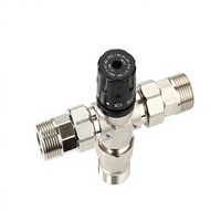 Robinet mélangeur thermostatique Xingfu ABS à volant, en laiton nickelé, pour contrôle de la température de l'eau, mitigeur de plomberie 3 voies, OEM G1 mâle