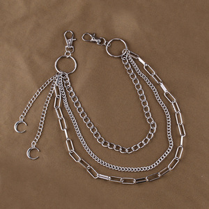 <b>Moon</b> <b>Ring</b> Multi Layer Pants Chain Zinc Alloy Waist Chain Nightclub Hip Hop Rock Style - Product Image 2