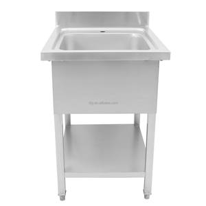 <b>Stainless</b> <b>Steel</b> Kitchen <b>Prep</b> Work <b>Table</b> Sink <b>Table</b> with Backsplash Shelf T2g Brand - Product Image 2
