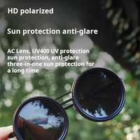 Lunettes de soleil polarisées en aluminium et magnésium avec filtre ND9 à dégradé et réglage de la teinte, dotées d'un objectif caméra