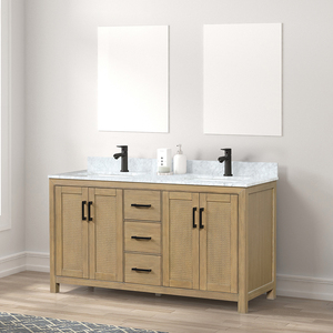 <b>Floor</b> Standing Solid Wood Modern Bathroom Vanity <b>with</b> Ceramic Basin and Mirror Included for Apartment Use - Product Image 2