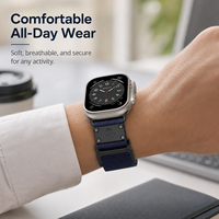 Correa de Reloj de Nailon Resistente con Placa de Identificación FREEDOM de Aleación para Apple Watch 44mm 45mm 46mm 49mm, Uso Táctico al Aire Libre para Hombre