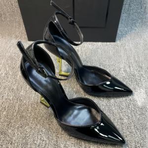 Tacones Altos de Cuero Genuino de Alta Calidad, Diseño de Punta Puntiaguda, Sandalias de Tacón Alto, Moda para Fiestas y Reuniones - Product Image 4