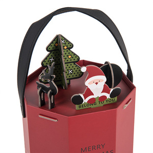 La scatola regalo <span class=keywords><strong>di</strong></span> <span class=keywords><strong>natale</strong></span> a mano ottagonale delle merci personalizzate del nuovo anno può essere data come scatola regalo <span class=keywords><strong>di</strong></span> alta qualità a <span class=keywords><strong>parenti</strong></span> e amici - Product Image 2