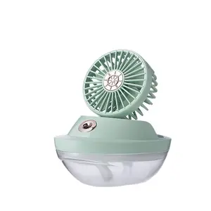 Three Gears Adjustable Ocean Portable Water Spray Mist Fan Electric Usb Rechargeable Handheld Mini Fan