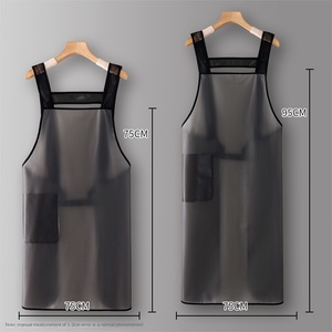 2024 nouvelles femmes grande taille cuisine vêtements de travail TPU étanche PVC bavoir huile éclaboussures écran rouge restauration dédié <span class=keywords><strong>tablier</strong></span> - Product Image 4