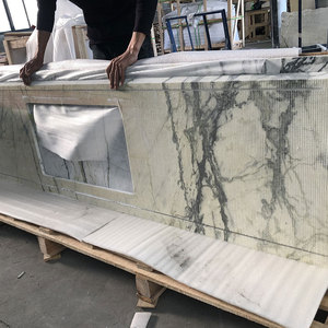 Goldtop Stone Customized Polished Modern Waterproof Calacatta Verde <b>Marble</b> Slabs OEM ODM Service Hotel Villa Wall Countertop Big - Product Image 3